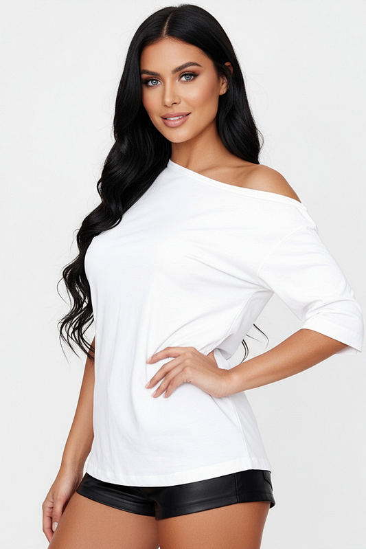 Asymmetrical Split Back Top