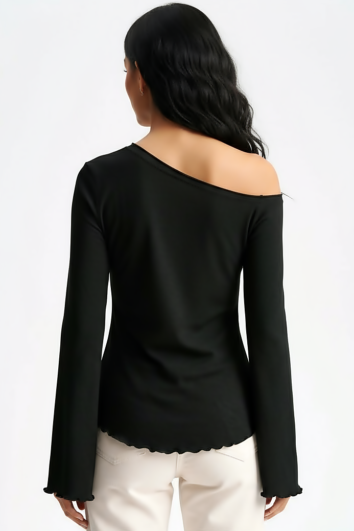 Off-shoulder Wide Sleeve Top