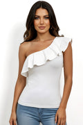 Asymmetrical Ruffle Top
