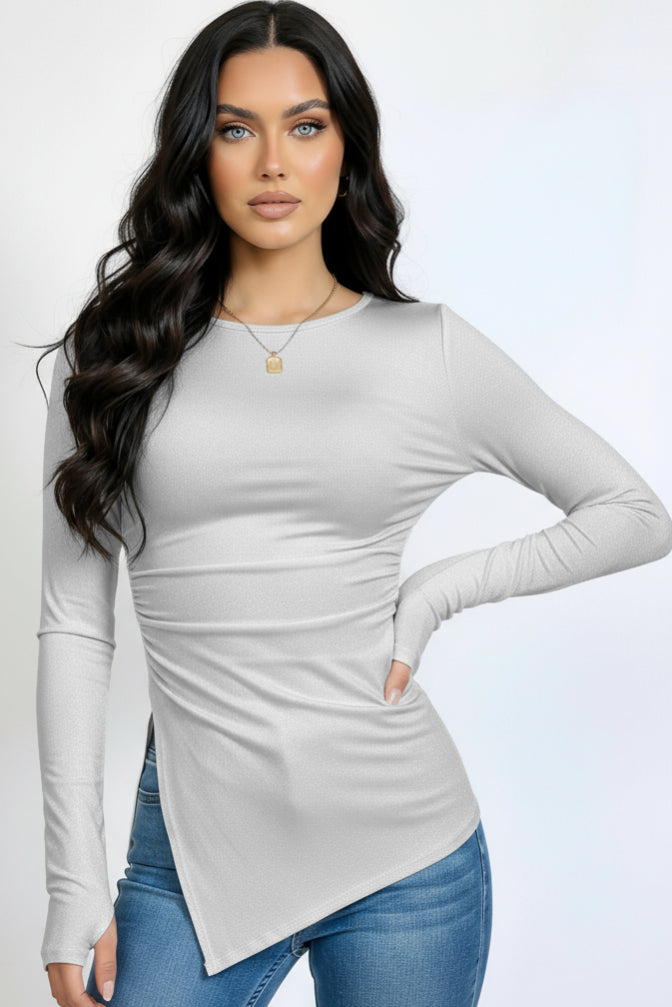 Heavy soft Slit Top