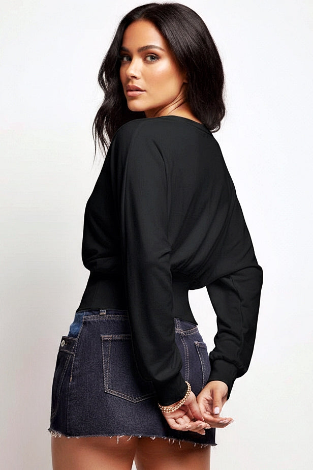 Long Sleeve Waist Top