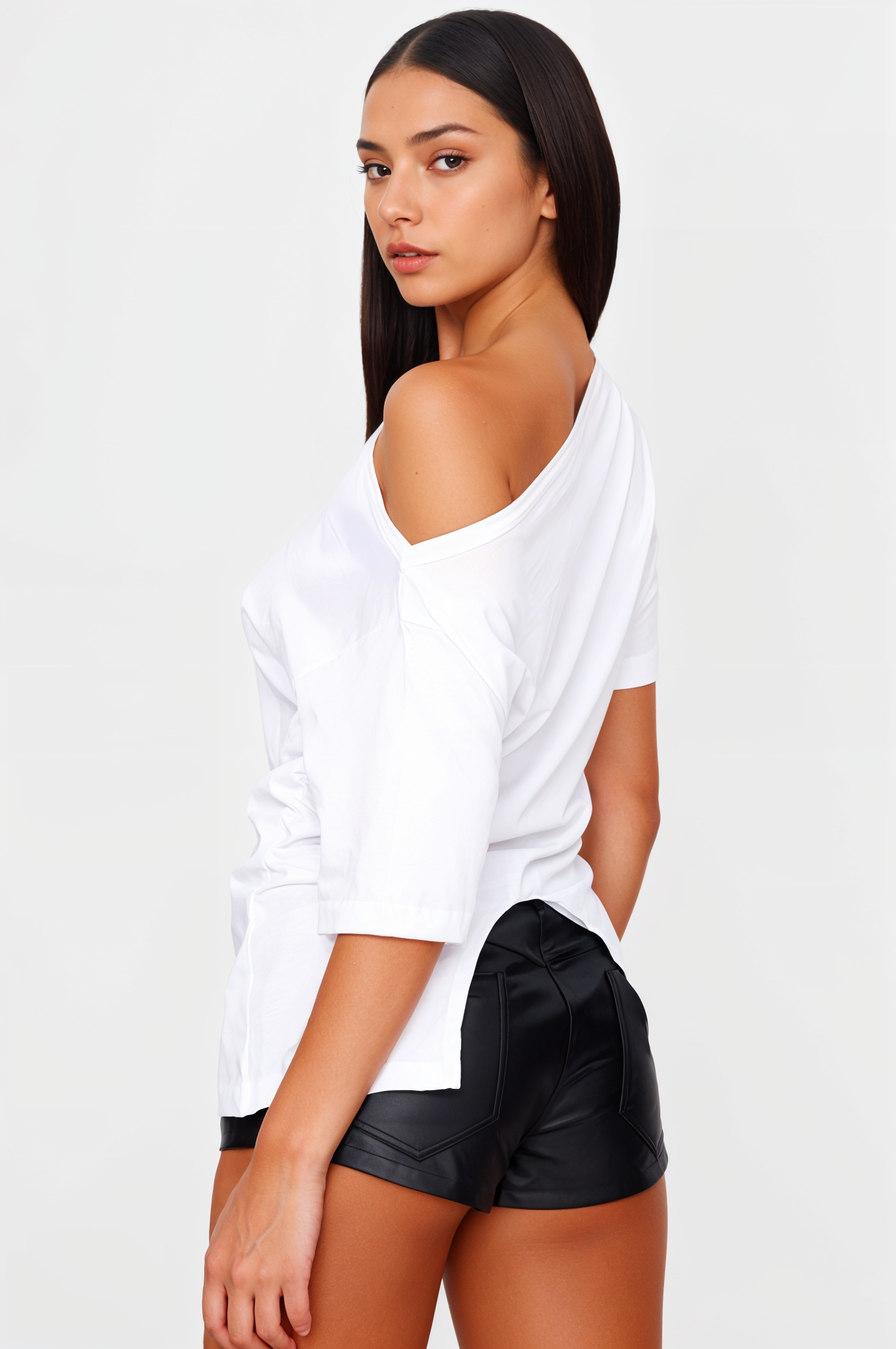 Asymmetrical Split Back Top
