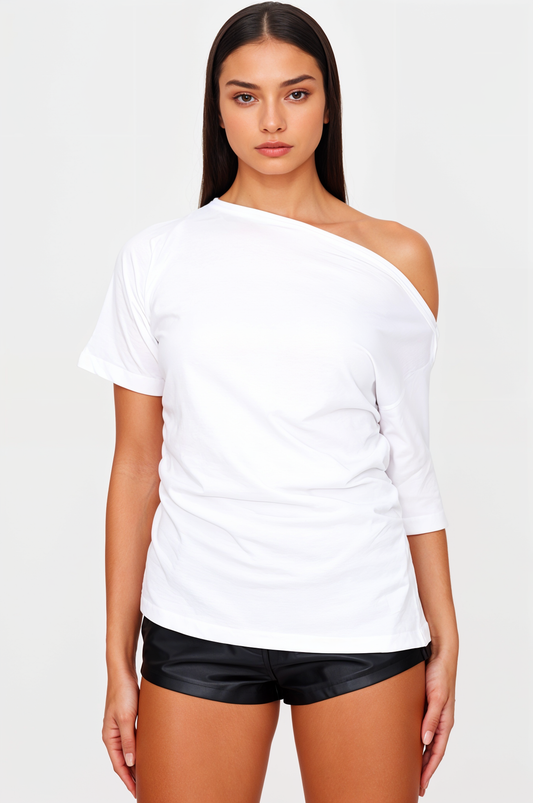 Asymmetrical Split Back Top