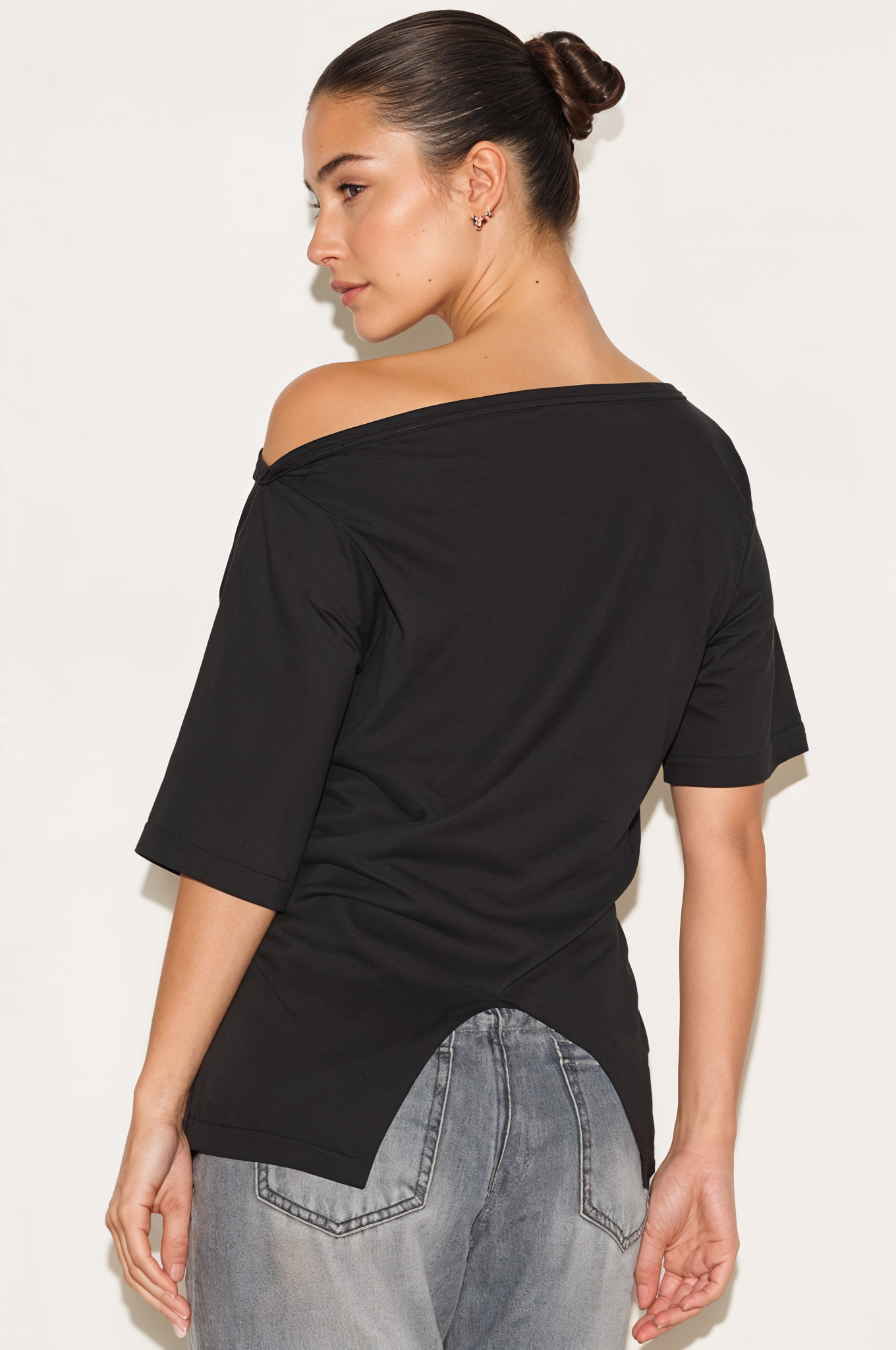 Asymmetrical Split Back Top