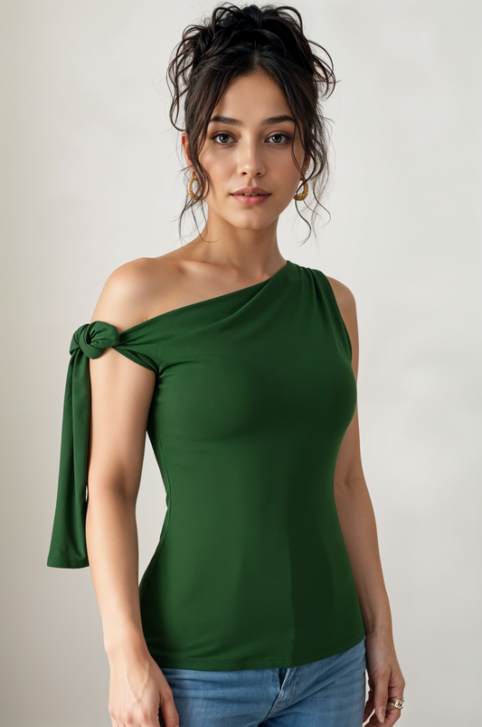 Off-Shoulder Knot Top