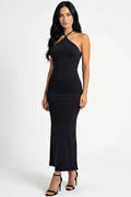 Cross Halter Neck Dress