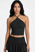Cross Halter Neck Top