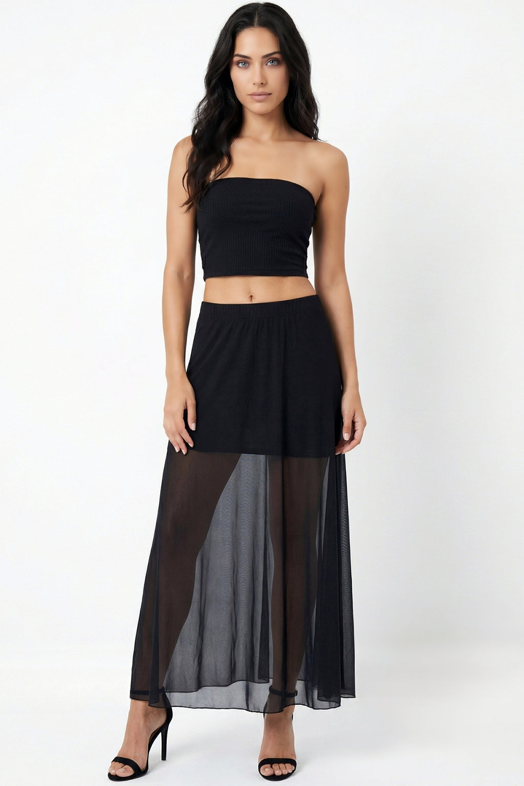 Mesh Maxi Skirt