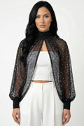 Sheer Glitter Bolero