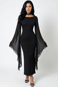 Mesh Sleeve Dress
