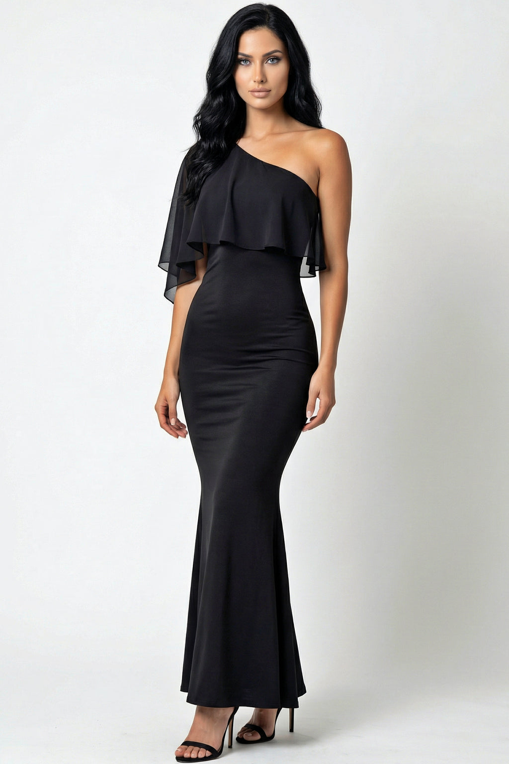 Asymmetrical Ruffle Dress