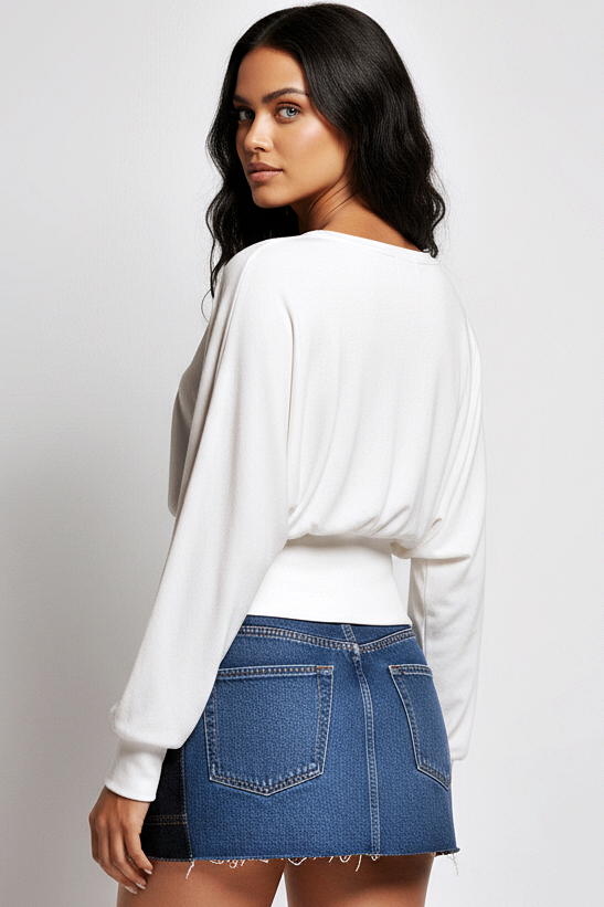 Long Sleeve Waist Top