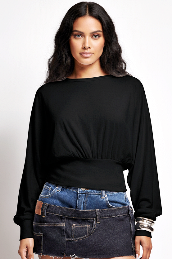 Long Sleeve Waist Top