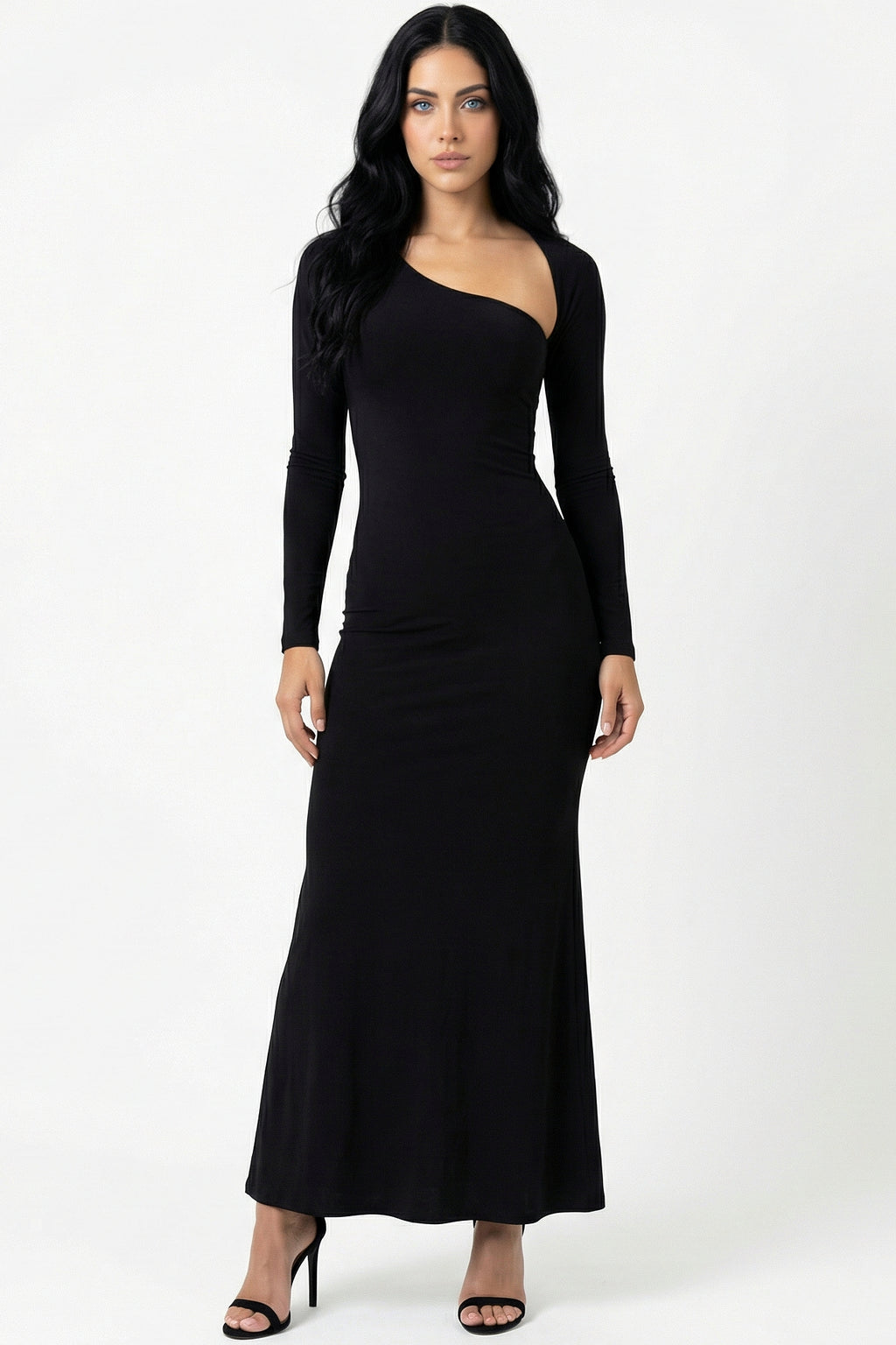 Asymmtrical Neck Line Dress
