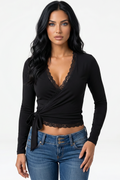 Lace Wrap Top